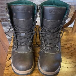 Brahma Men's Dark Brown Lace-Up work steel toe Boots